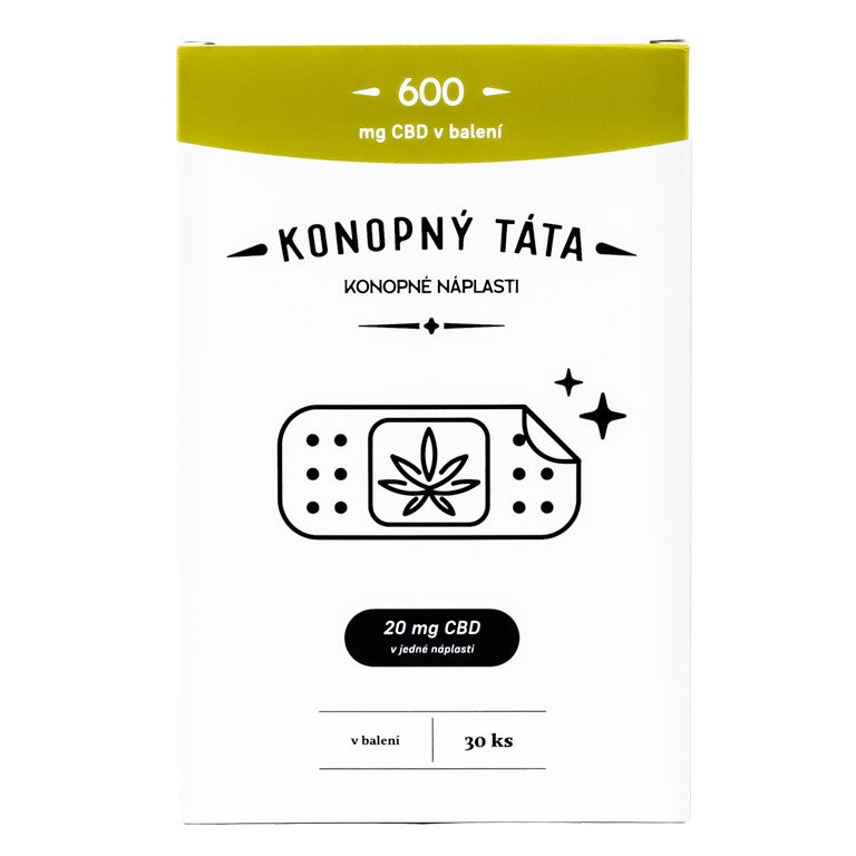Konopne Plastry CBD "Konopný Táta" - Ulga i Regeneracja 600 mg CBD (30 szt.)