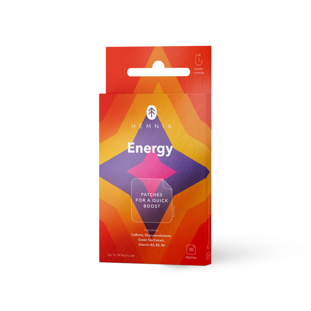 Hemnia Energy - Naklejki dla szybkiego pobudzenia, 30 sztuk