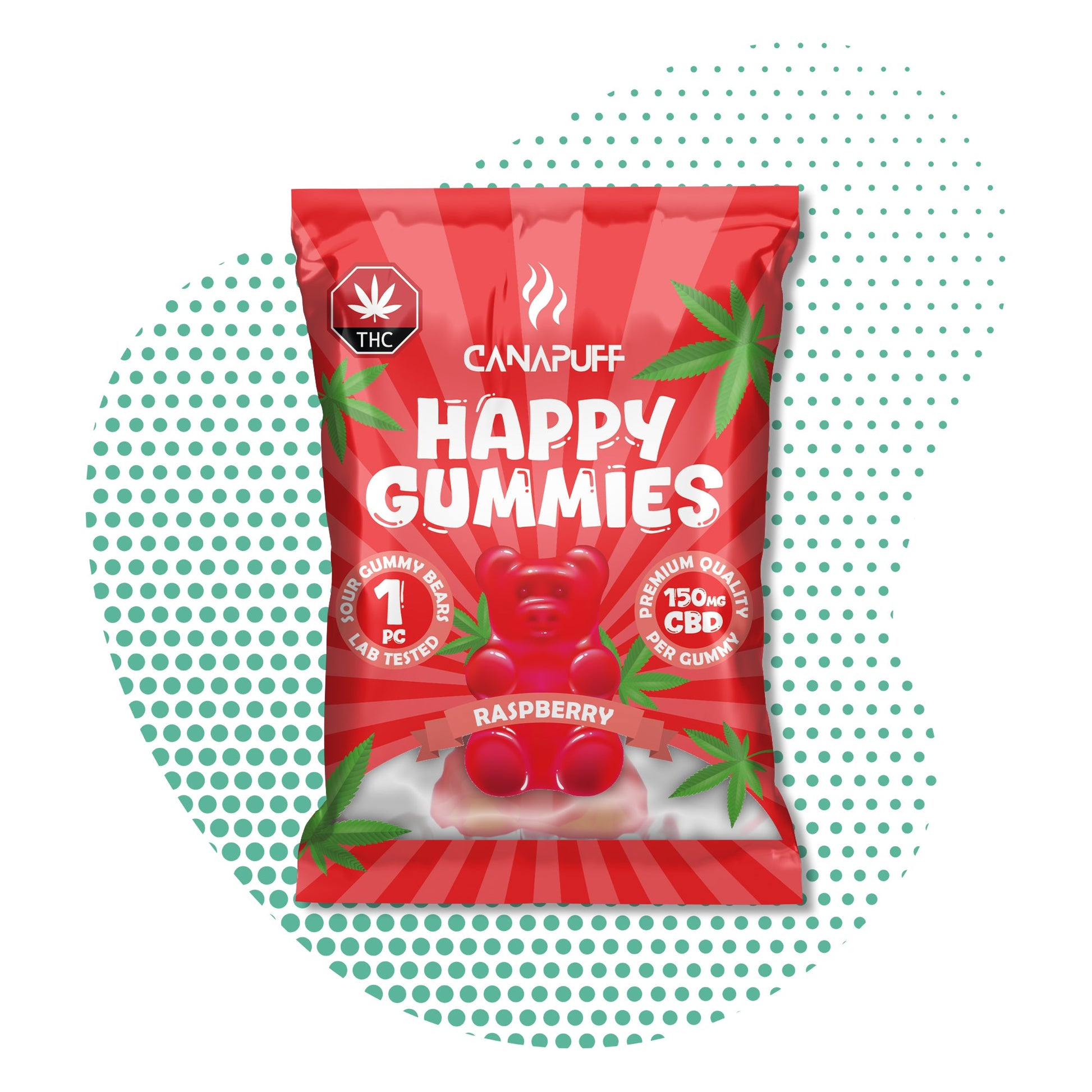 Hurtownia Canapuff - Żelki CBD - Malinowe - Relaks i Dobry Sen