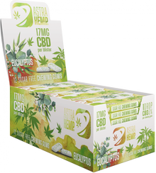 Astra Guma do Żucia z Eukaliptusem i Kannabidiolem (17 mg CBD) - Opakowanie Zbiorcze 24 szt. (408 g)