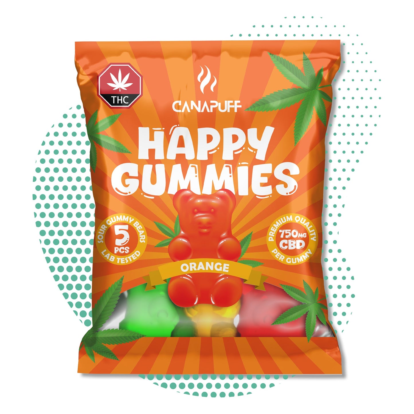 Wholesale Canapuff - CBD Żelki Pomarańczowe