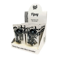 Best Buds Pipsy Czarna Metalowa Lulka z Mini Młynkiem (12 szt./opak.)