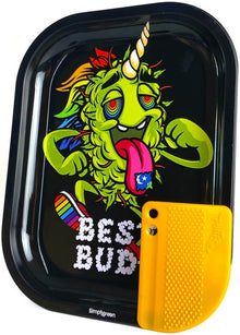 Best Buds LSD Малий металевий роликовий лоток з магнітною карткою шліфуваль ьн машини