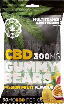 Polskie Żelki Konopne CBD o Smaku Marakui (300 mg) - 40 Torebek w Kartonie