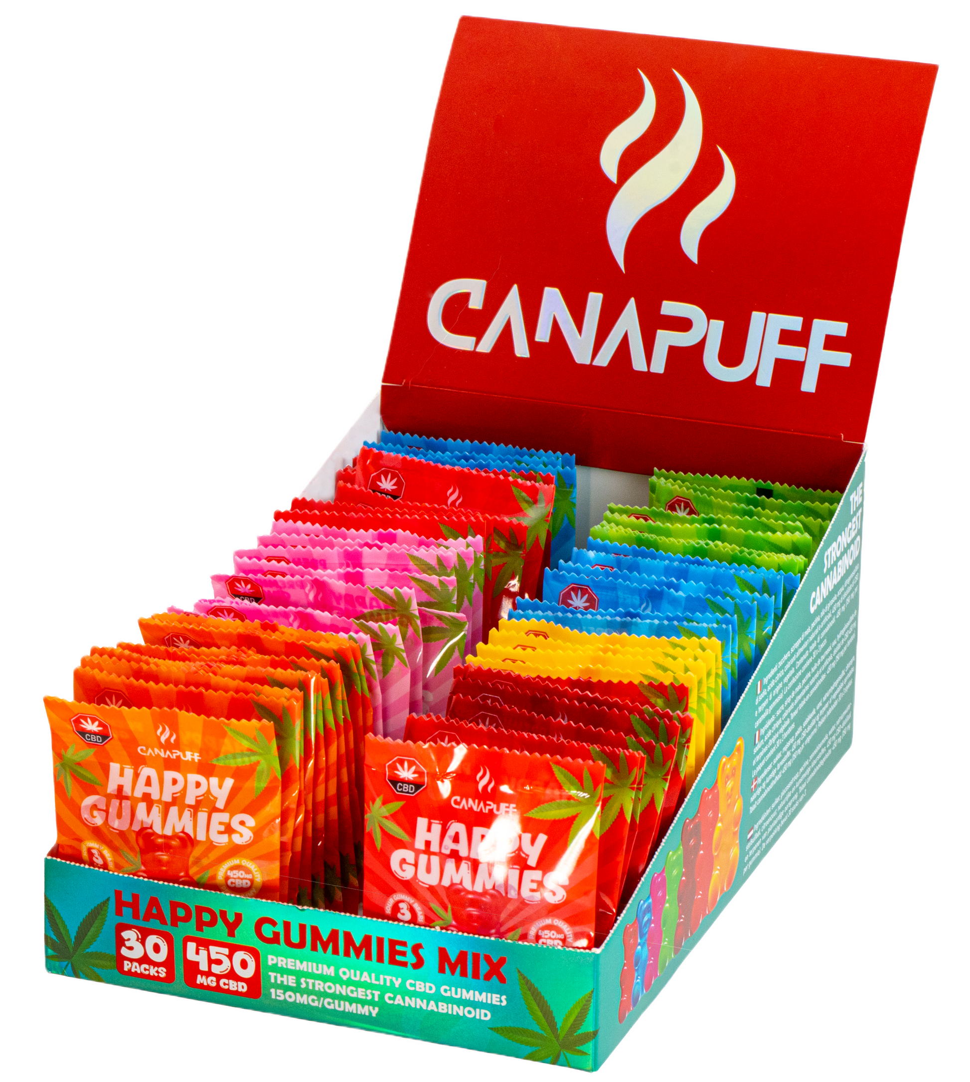 Hurtownia żelków CBD Canapuff - Zestaw 3 sztuk z 7 smakami