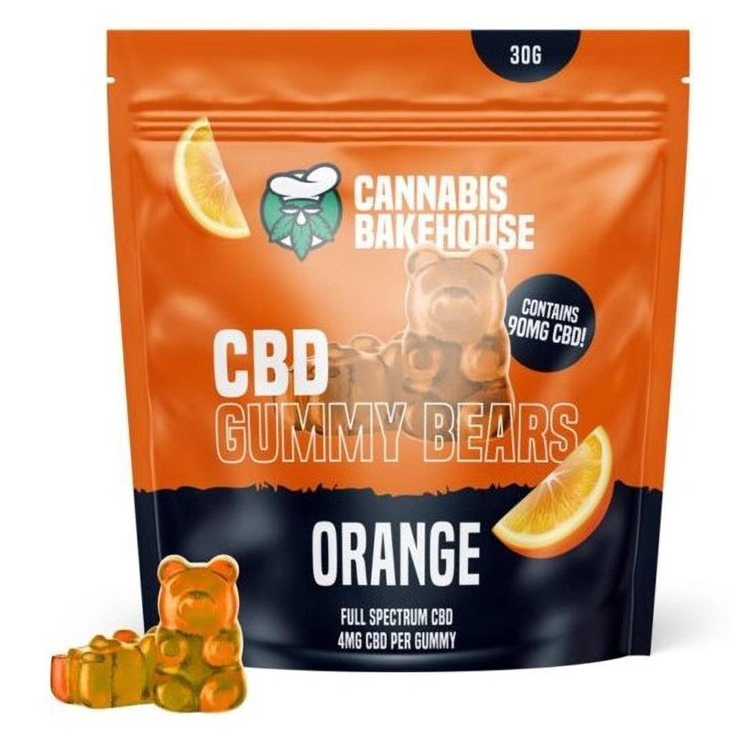 Cannabis Bakehouse Misie CBD - Pomarańczowe, 22 szt. x 4 mg CBD, 30 g