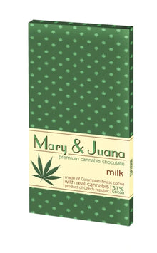 Wyjątkowa Czekolada Mleczna Euphoria Mary & Juana z Nasionami Konopi (32% Kakao) - Poczuj Różnicę!