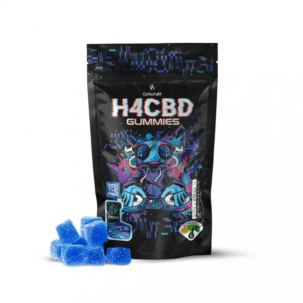 CanaPuff H4CBD Żelki Jagodowe, 5 szt. x 25 mg H4CBD, 125 mg