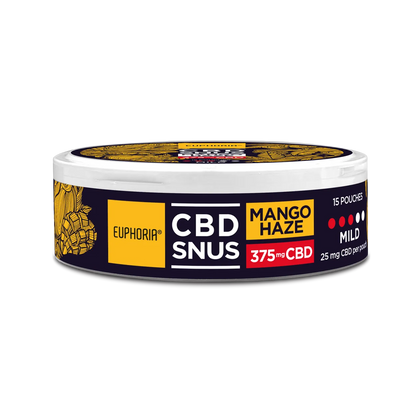 Euphoria SNUS Mango Haze CBD - 375 mg (15 x 25 mg) - Polish Edition