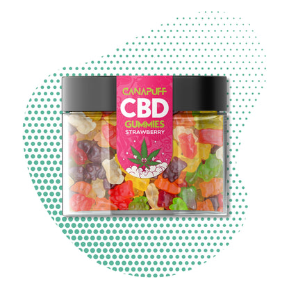 Hurtownia Canapuff - Żelki CBD - Truskawka - Relaks i Dobrostan