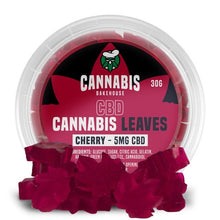 Cannabis Bakehouse - Liście Żelki CBD Wiśniowe, 18 szt x 5 mg CBD, 30g