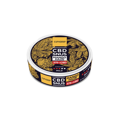 Euphoria SNUS Mango Haze CBD - 375 mg (15 x 25 mg) - Polish Edition