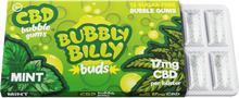 Guma do żucia Bubbly Billy Buds o smaku miętowym (17 mg CBD), 24 pudełka na wystawie, 408 g