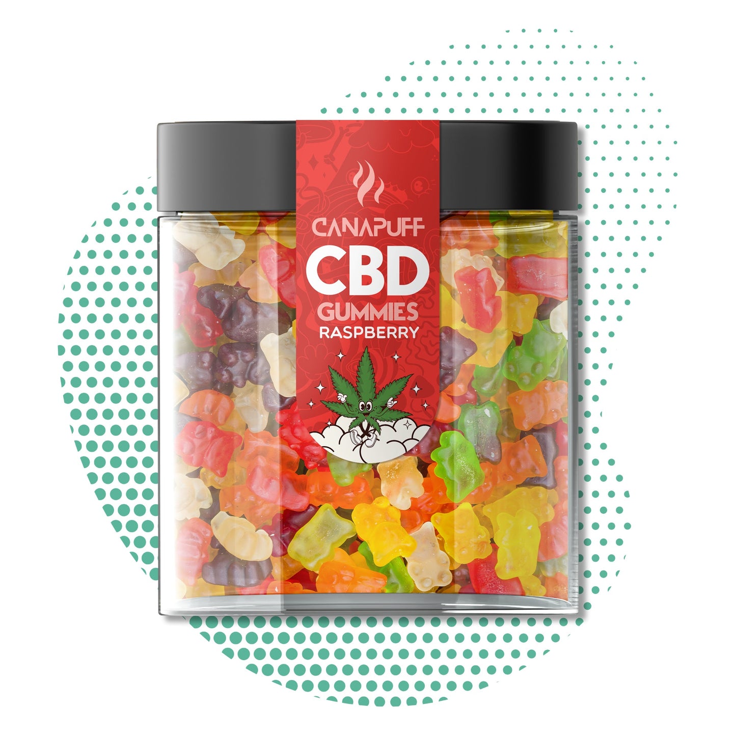 Hurtownia Canapuff - Żelki CBD - Malinowe - Relaks i Dobry Sen