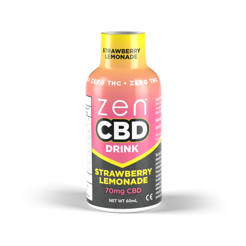 Napój CBD ZEN - Lemoniada truskawkowa, 70 mg, 60 ml, 10 szt. w pudełku