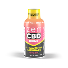 Napój CBD ZEN - Lemoniada truskawkowa, 70 mg, 60 ml, 10 szt. w pudełku
