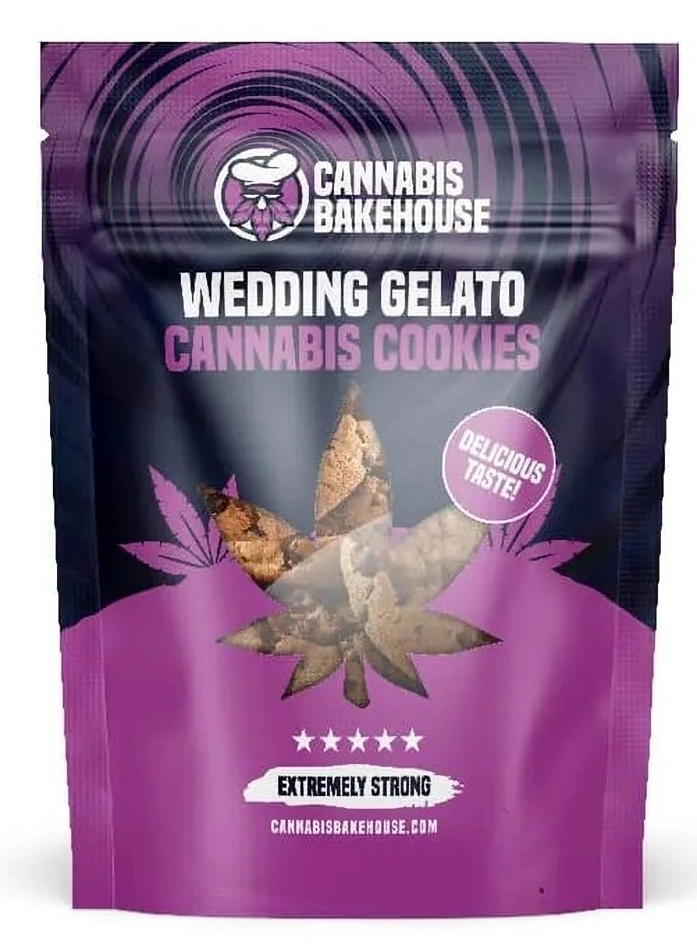 Cannabis Bakehouse Ciasteczka z konopiami Wedding Gelato - Pyszna przekąska bez THC (115g)