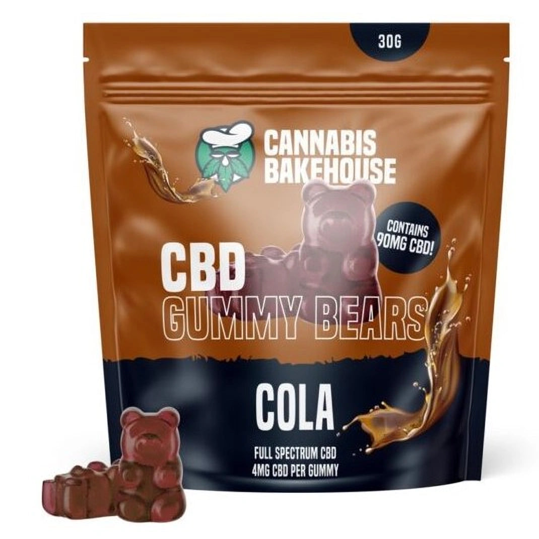 Niedźwiadki z CBD Cannabis Bakehouse - Cola, 22 sztuki x 4mg CBD, 30 g