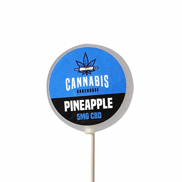 Cukierki Lollypop z CBD - Ananasowe (5mg CBD, 10g) - Cannabis Bakehouse