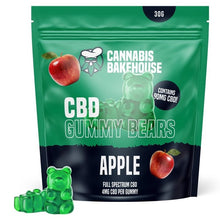 Cannabis Bakehouse Żelki CBD Niedźwiadki - Jabłko, 22 szt x 4mg CBD, 30 g