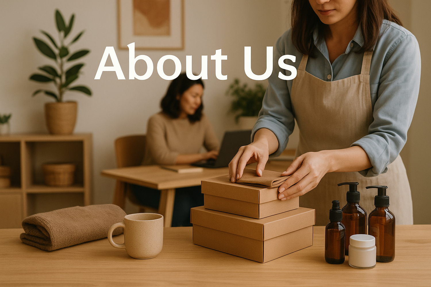 Analyze the type of products we are selling and based on it generate the imege for "about us" page