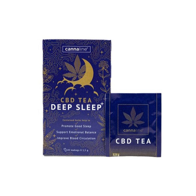 CANNALINE Herbata CBD "Głęboki Sen" - Naturalne Wsparcie Snu i Relaksu (30g)