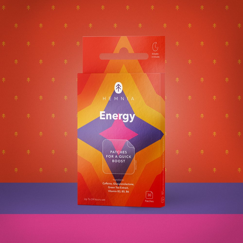 Hemnia Energy - Naklejki dla szybkiego pobudzenia, 30 sztuk