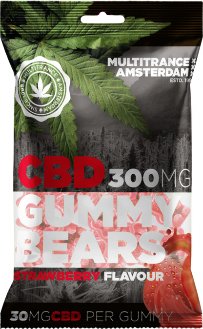 Żelki CBD o smaku truskawkowym (300 mg) - 40 saszetek w kartonie, 4000 g