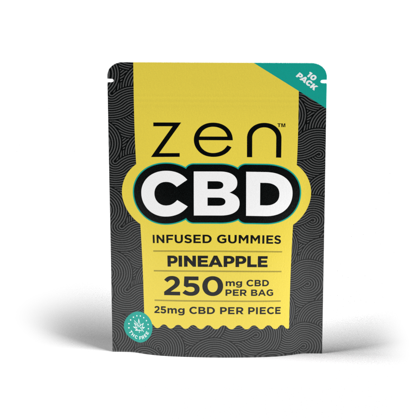 ZEN CBD Gummies - Ananas, 250 mg, 10 szt. - pudełko ekspozycyjne 25 szt.